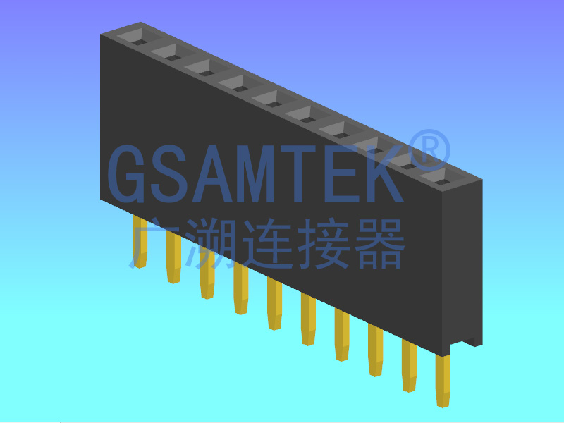 单排180度排母 PH2.54 H8.5 Y型
