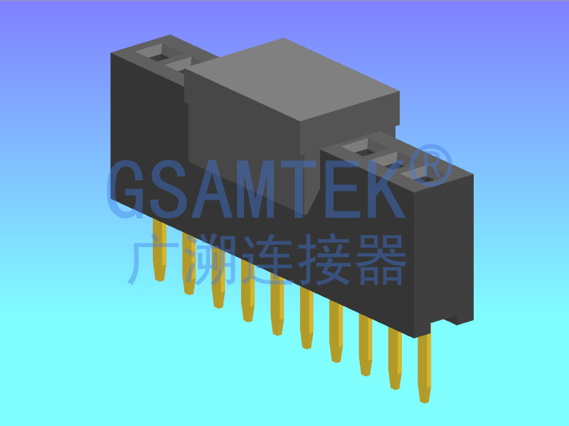 单排180度排母 PH1.27 H4.3 W2.1/1.8 U型