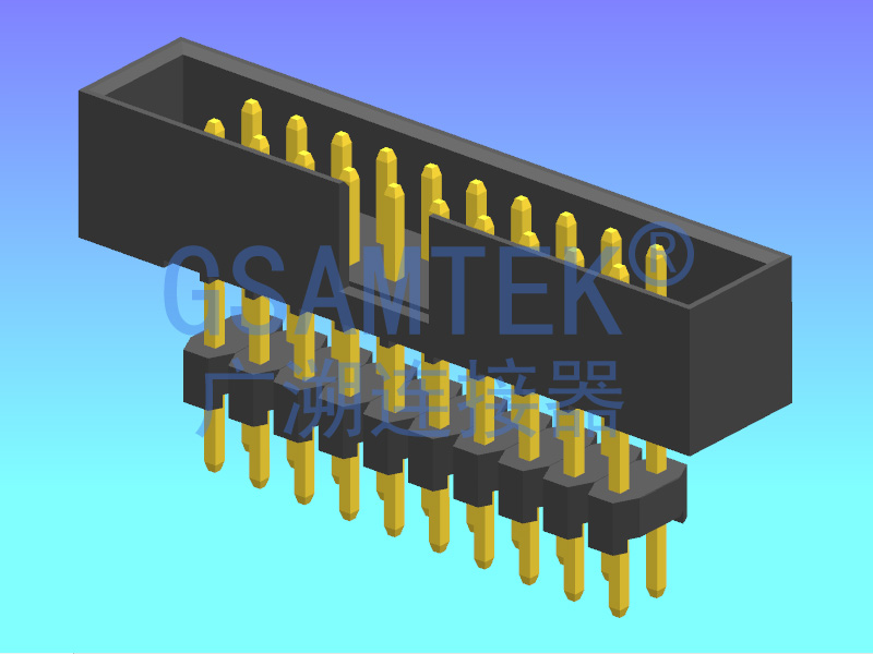 双排双塑180度简牛 PH2.0 H5.7 W5.5
