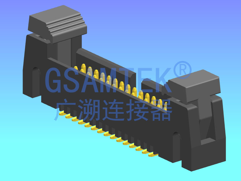 双排SMT短耳扣牛角插座 PH1.27 H11.0
