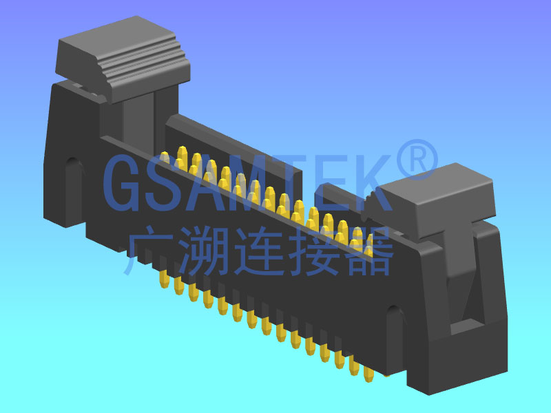 双排180度短耳扣牛角插座 PH1.27 H11.0